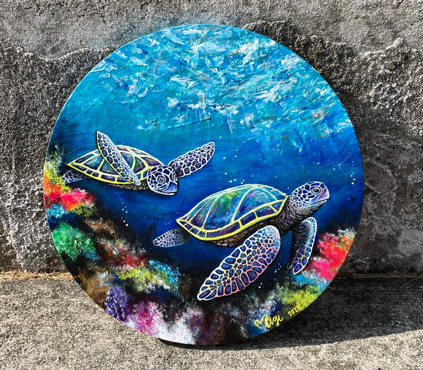 12” Round Sea Turtle (variant2)