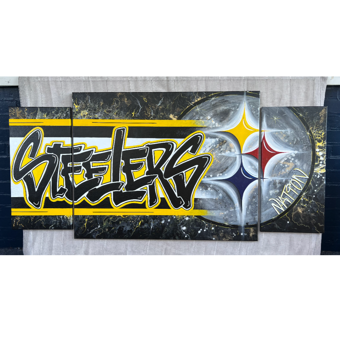 Pittsburgh Steelers Men of Steel Wall Art Piece at YinzerShop