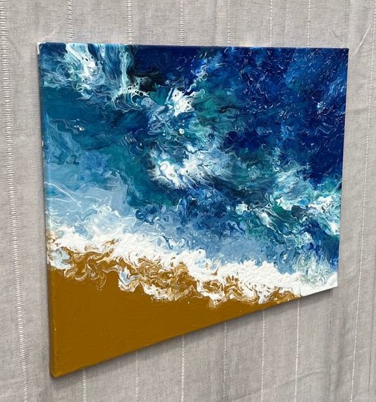 “Textured Beach" Acrylic Art 18x24