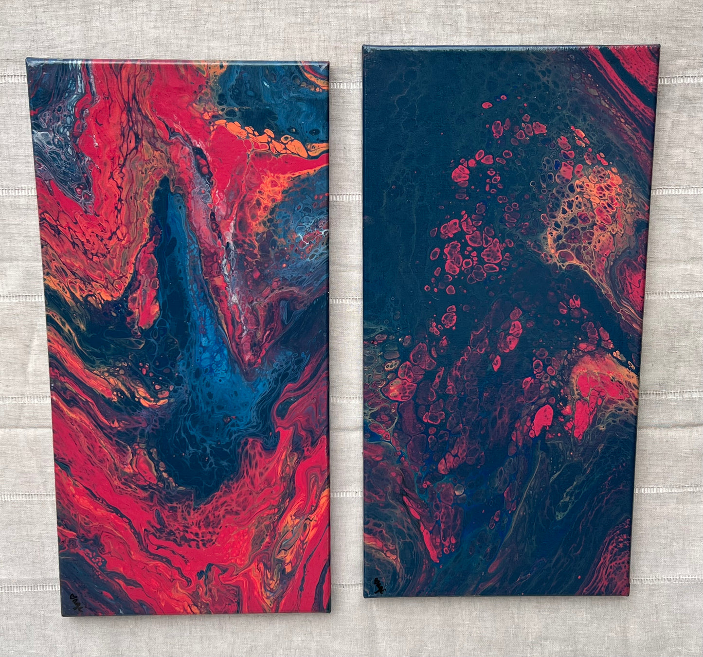 "Blue Lava" Acrylic Pour