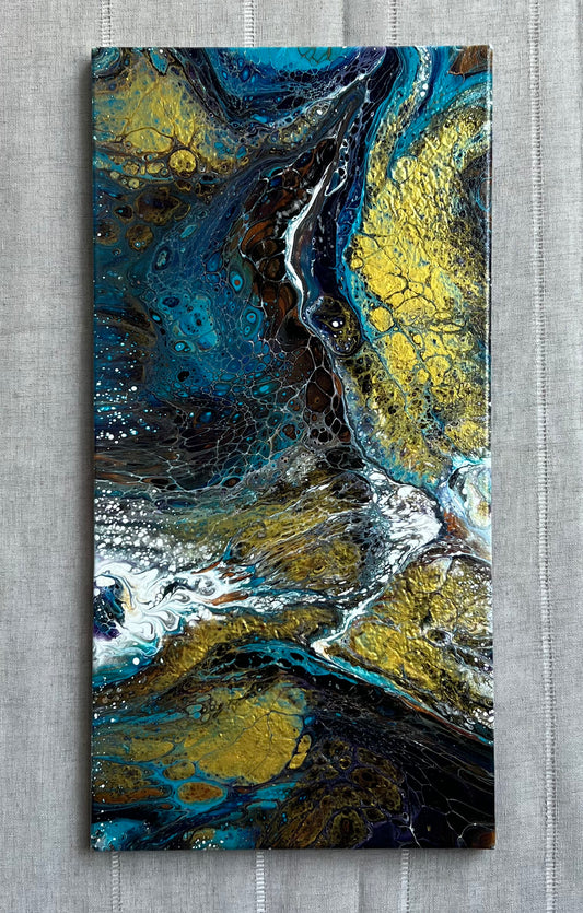 "Mystic Waters" Textured Acrylic Pour