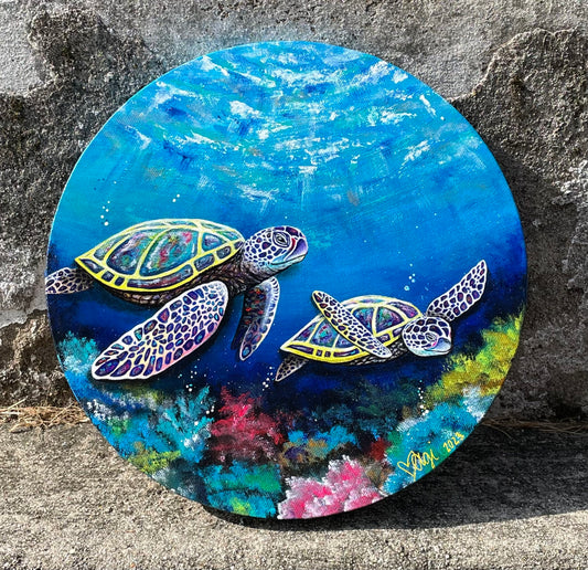 12” Round Sea Turtle (variant1)