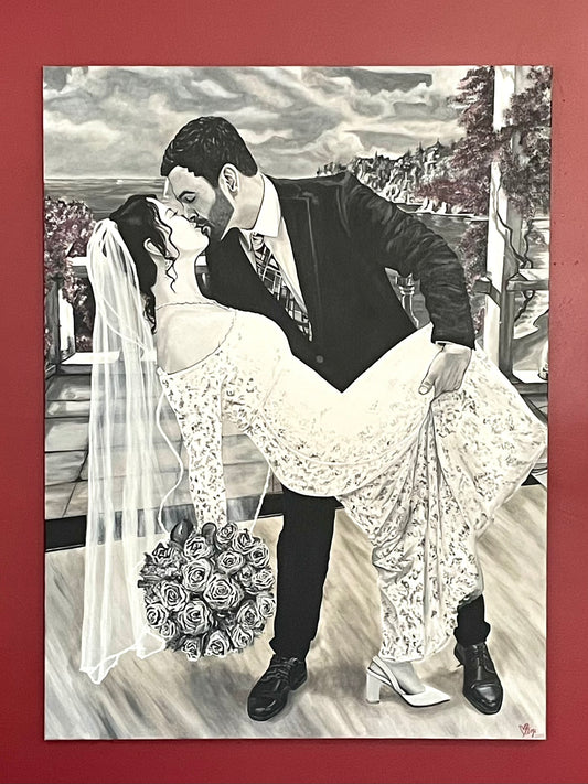 Custom 30x40 wedding portrait