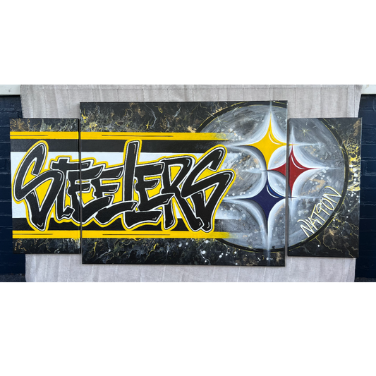 Custom Steelers Theme 3piece Canvas Set