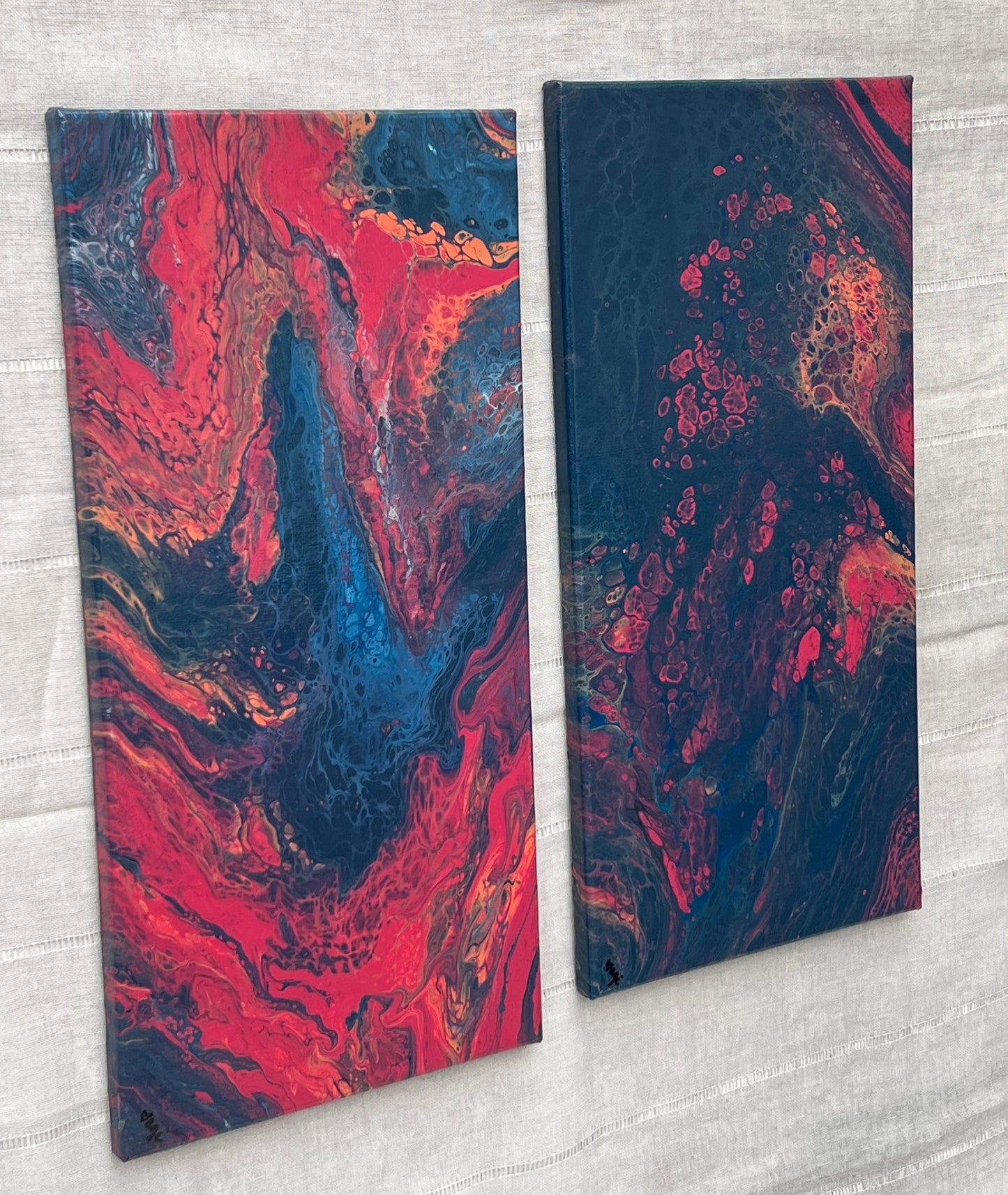 "Blue Lava" Acrylic Pour