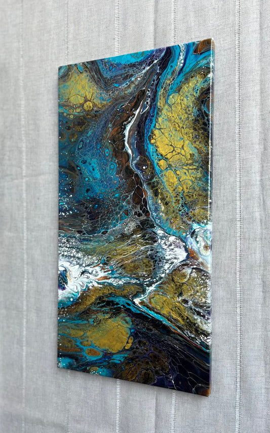 "Mystic Waters" Textured Acrylic Pour