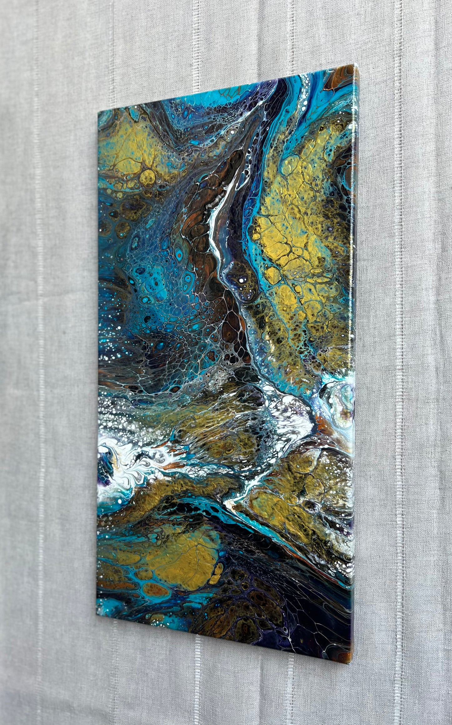 "Mystic Waters" Textured Acrylic Pour