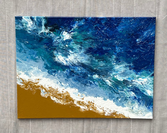“Textured Beach" Acrylic Art 18x24